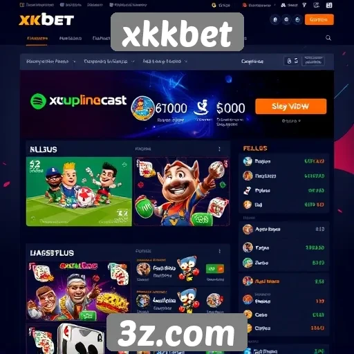 Interface do usuário no site xkkbet